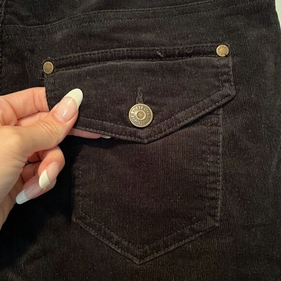 The Limited Women's Black Corduroy Flap Pockets Drew Fit Straight Pants Size 4 - Picture 6 of 7